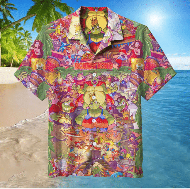 Donkey Kong For Man And Woman Print Short Sleeve Hawaii Shirt Ha22076