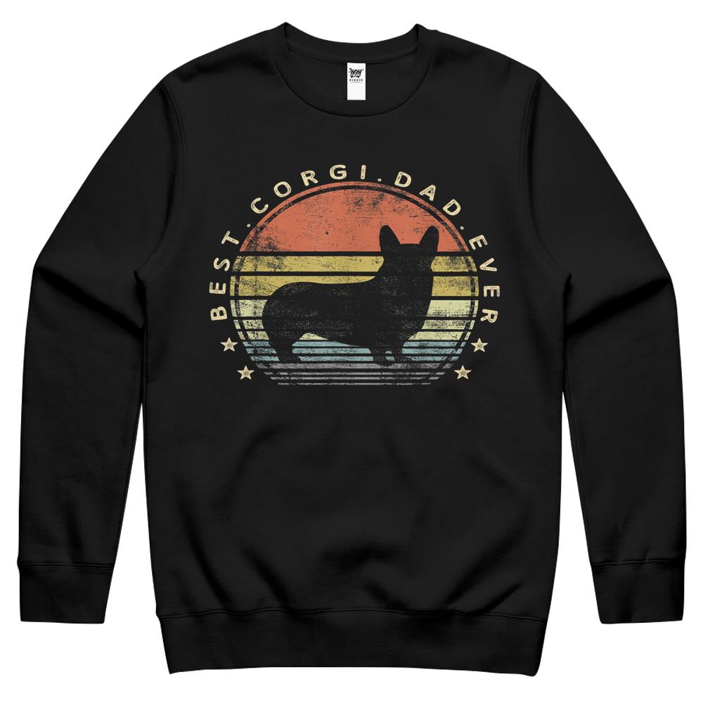 Mens Best Corgi Dad Ever Daddy Gifts Dog Lover Owner T-Shirt Crewneck Sweatshirt