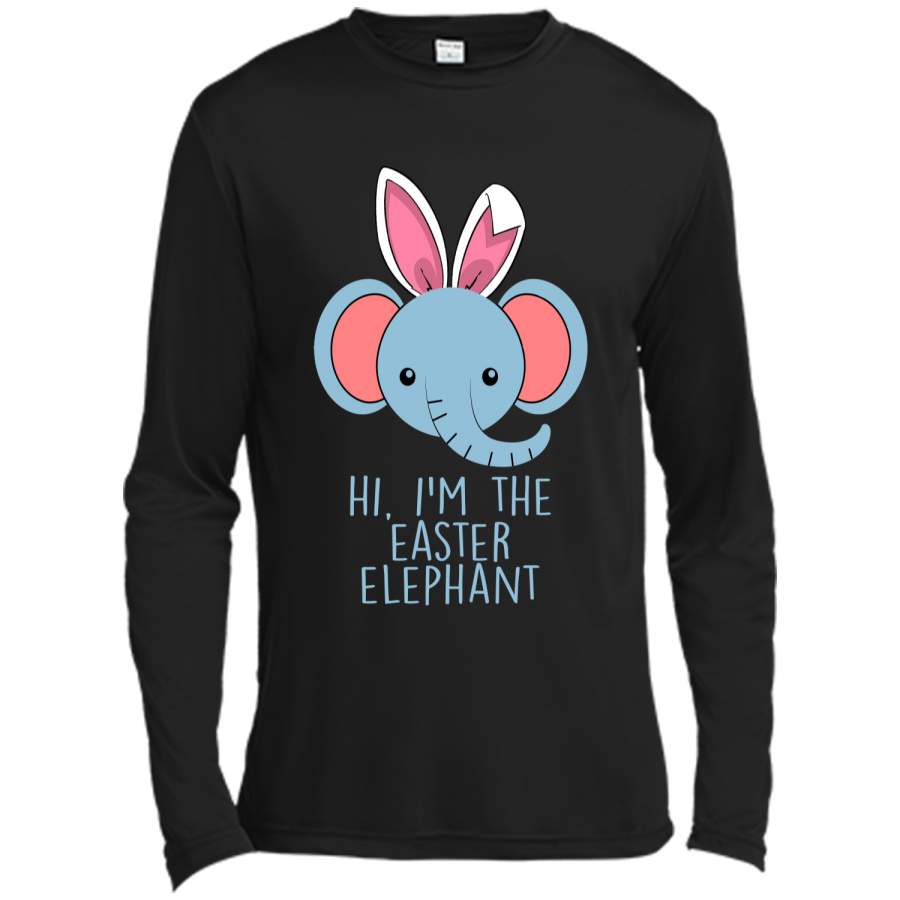 Cute and funny bunny elephant Easter bunny shirt. Long Sleeve Moisture Absorbing Shirt