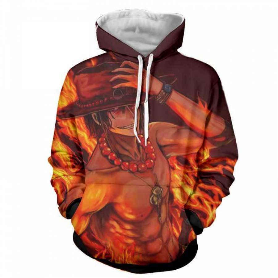 Fire Fist Ace Fire 3D Hoodie - One Piece