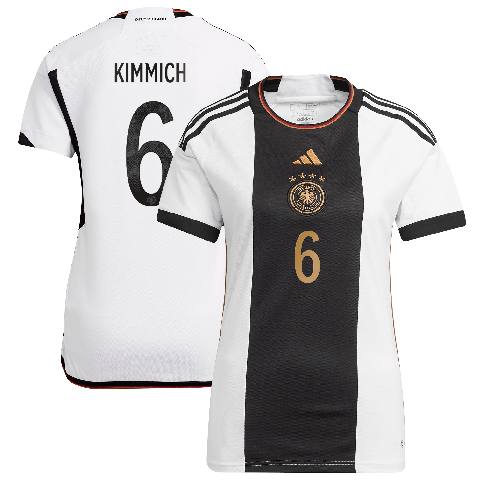 Joshua Kimmich Germany National Team Women's 2022/23 Home Replica Player Jersey – White