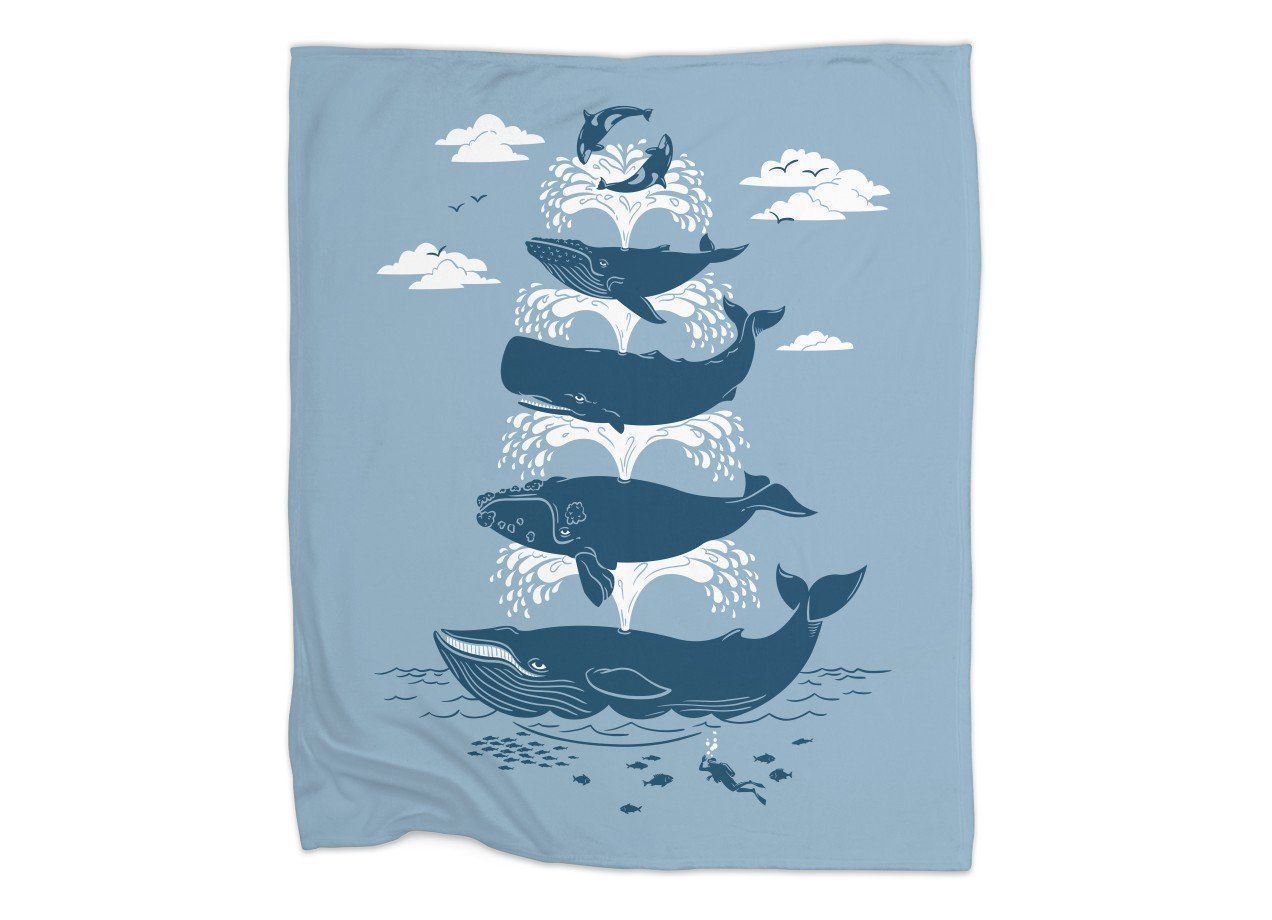 Whale Of A Time Sherpa Fleece Blanket