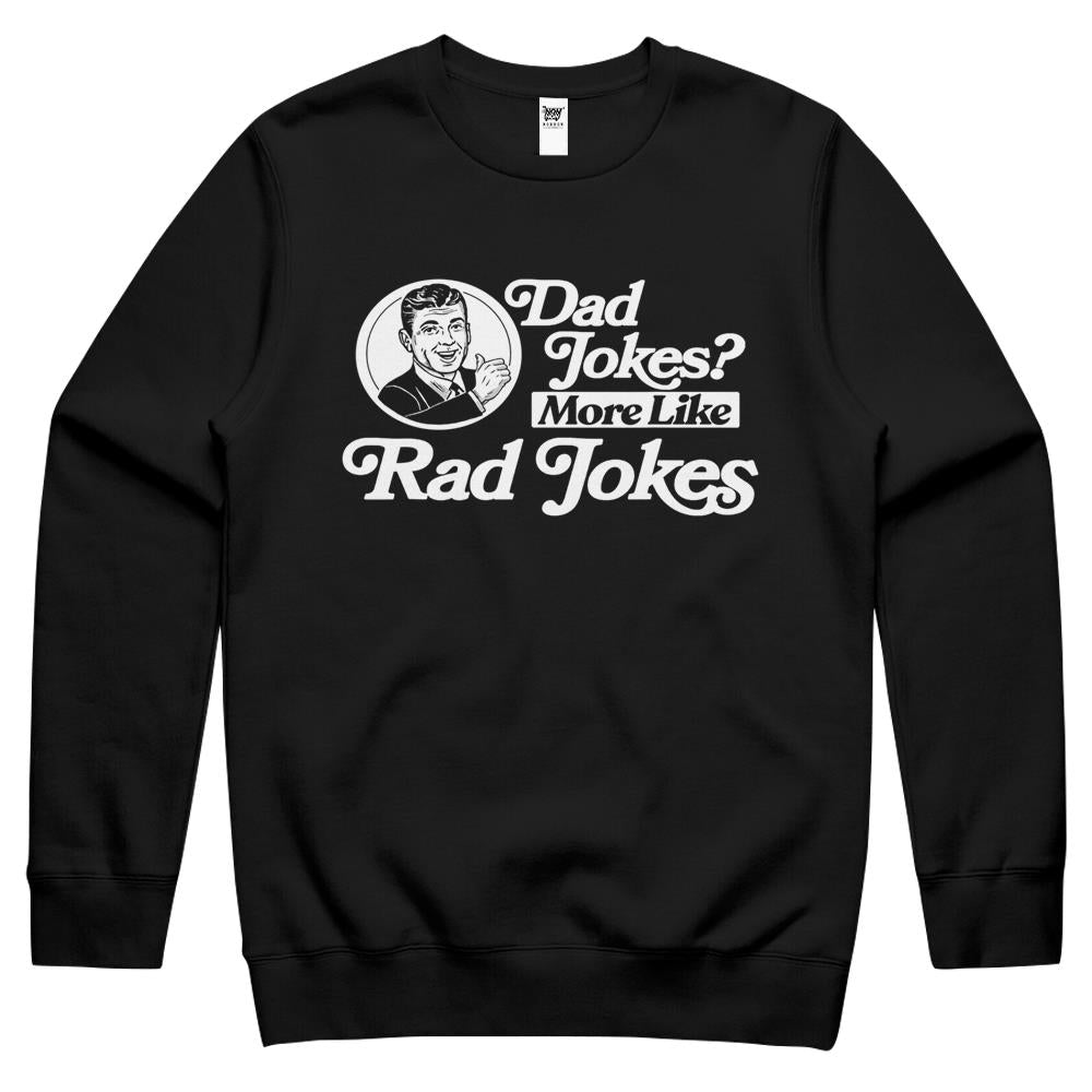 Dad Jokes More Like Rad Jokes! Funny Retro Father’S Day Gift Crewneck Sweatshirt