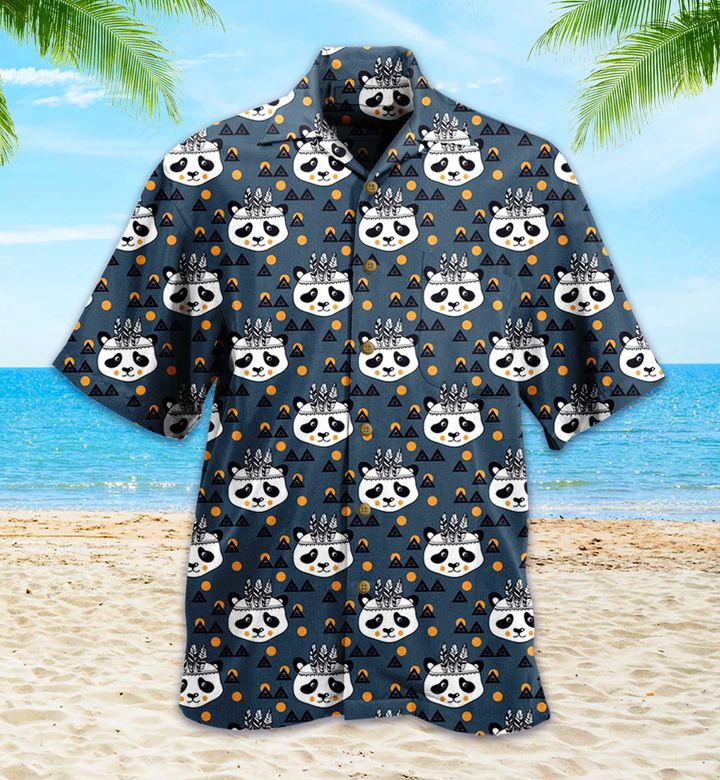 Panda Pattern 3D Hawaiian Shirt