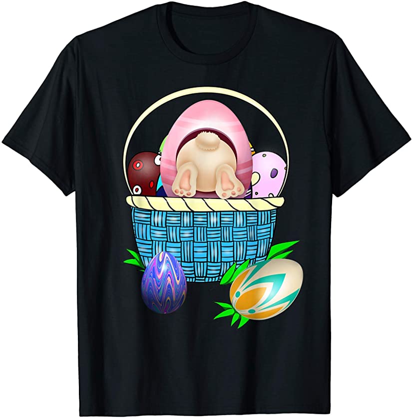 Easter Bunny Basket Eggs Easter Costume For Women Men Kids T-Shirt