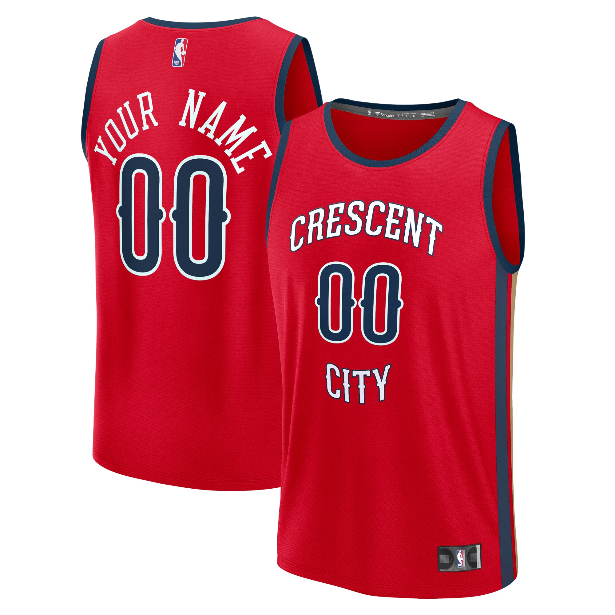 New Orleans Pelicans Branded Youth Custom Fast Break Jersey – Red – Statement Edition