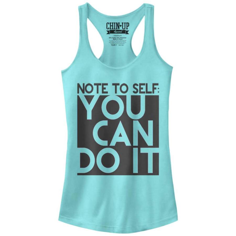 CHIN UP Junior’s Note to Self You Can Do It  Racerback Tank Cancun