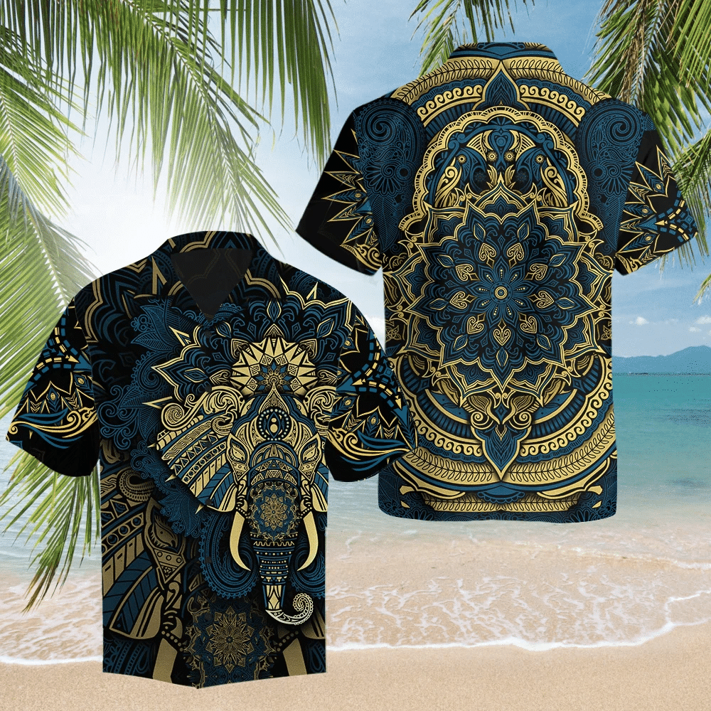 Elephant Royal Mandala Hawaii Shirt Unisex Adult Ha27115