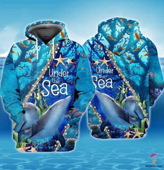 Dolphin Under The Sea Unisex Size Hoodie Ln