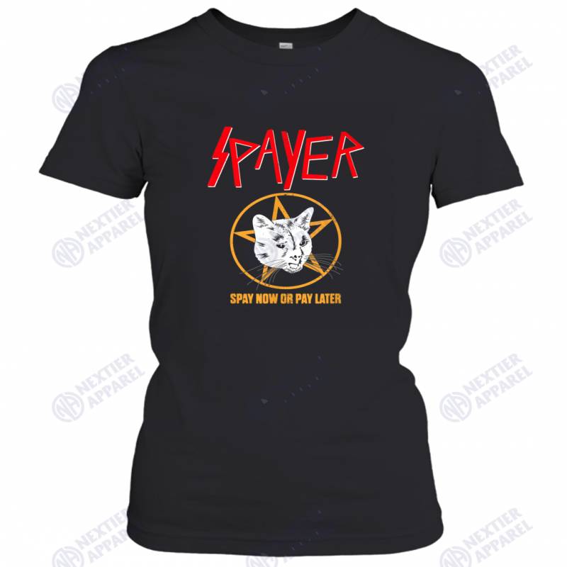 Vintage Rock Spayer Cat Kitten Pun Mom Dad Women’s T-Shirt