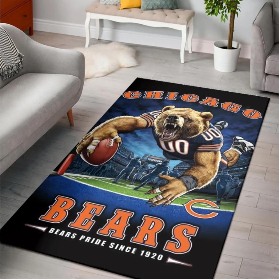 Chicago Bears 80 Years Area Rug Rugs For Living Room Rug Home Decor Area Rug For Living Room Bedroom Rug Home Decor