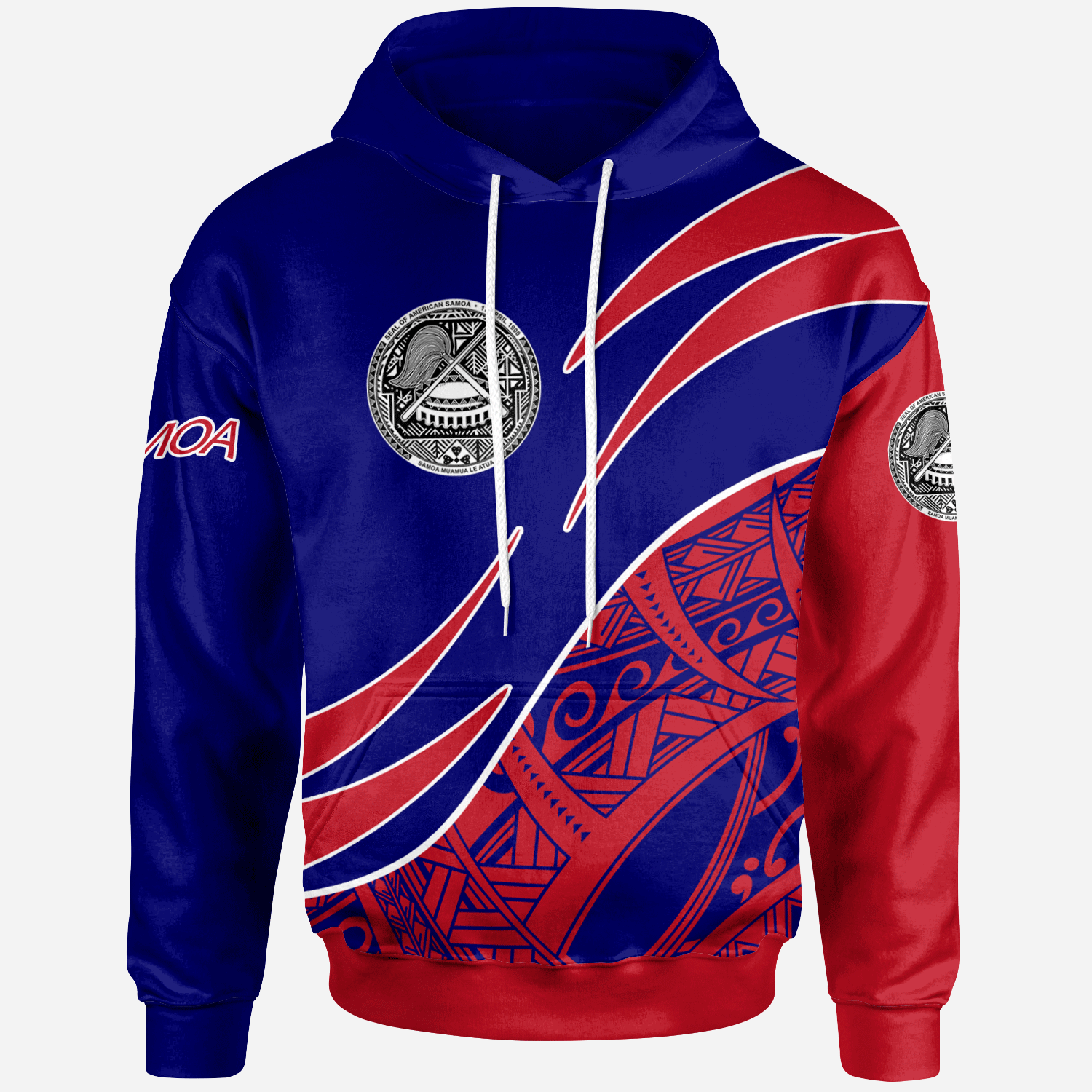 American Samoa Hoodie- Custom Personalised Symmetrical Lines – BN27