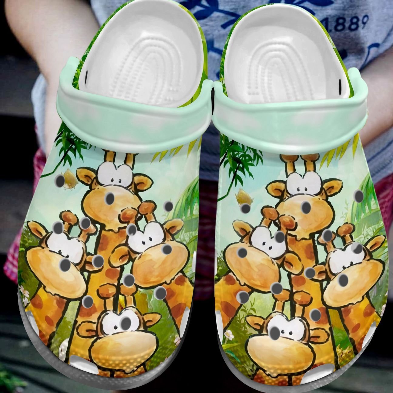 Giraffe Personalized Clog, Custom Name, Text, Color, Number Fashion Style For Women, Men, Kid, Print 3D Lovely Friends