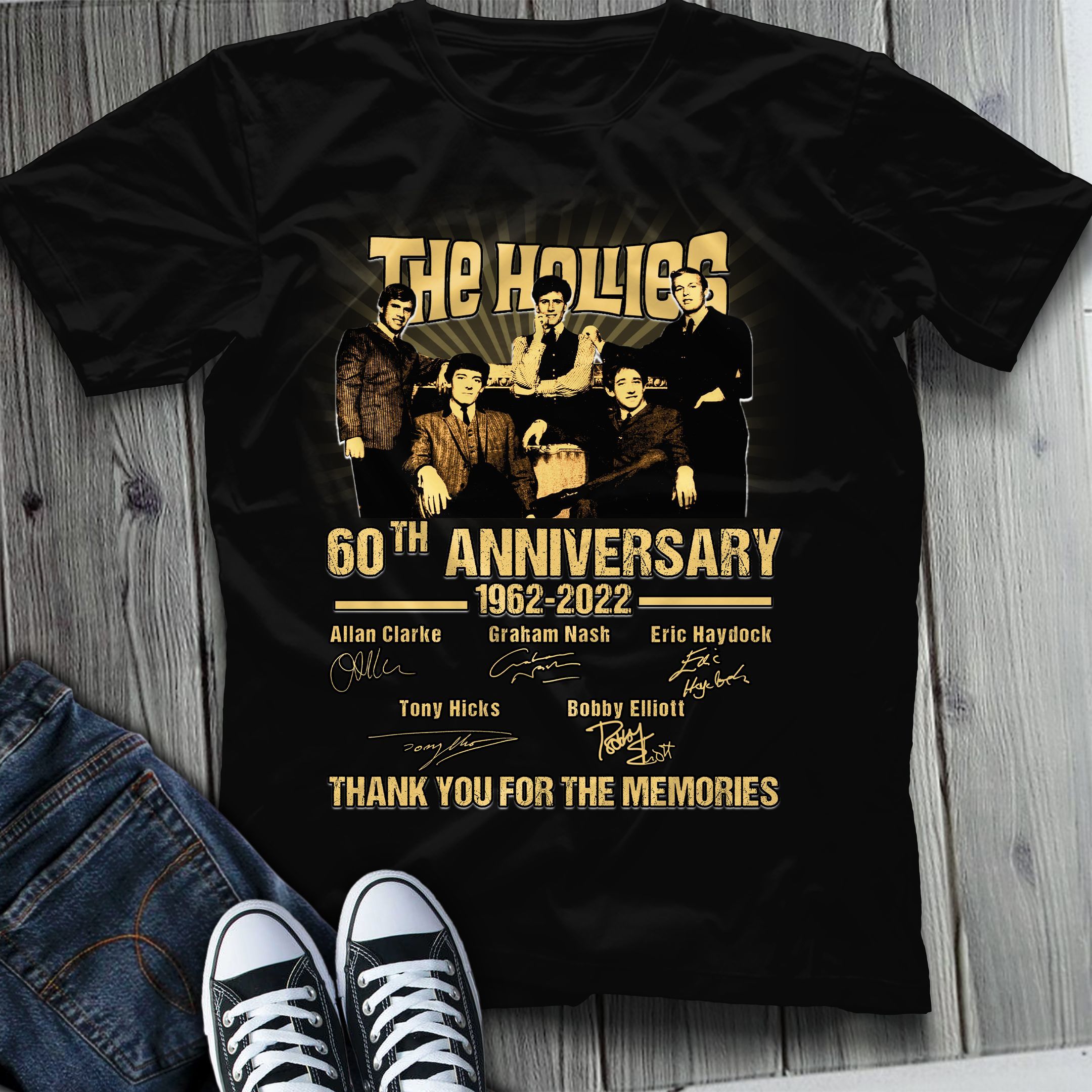 The Hollies Band Shirts, T-Shirt 2D – Spnv159