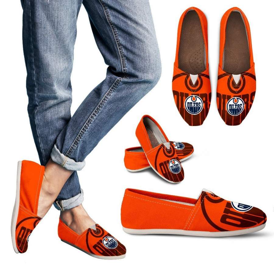 Mixing Tiny Logo Fantastic Edmonton Oilers Casual Shoes