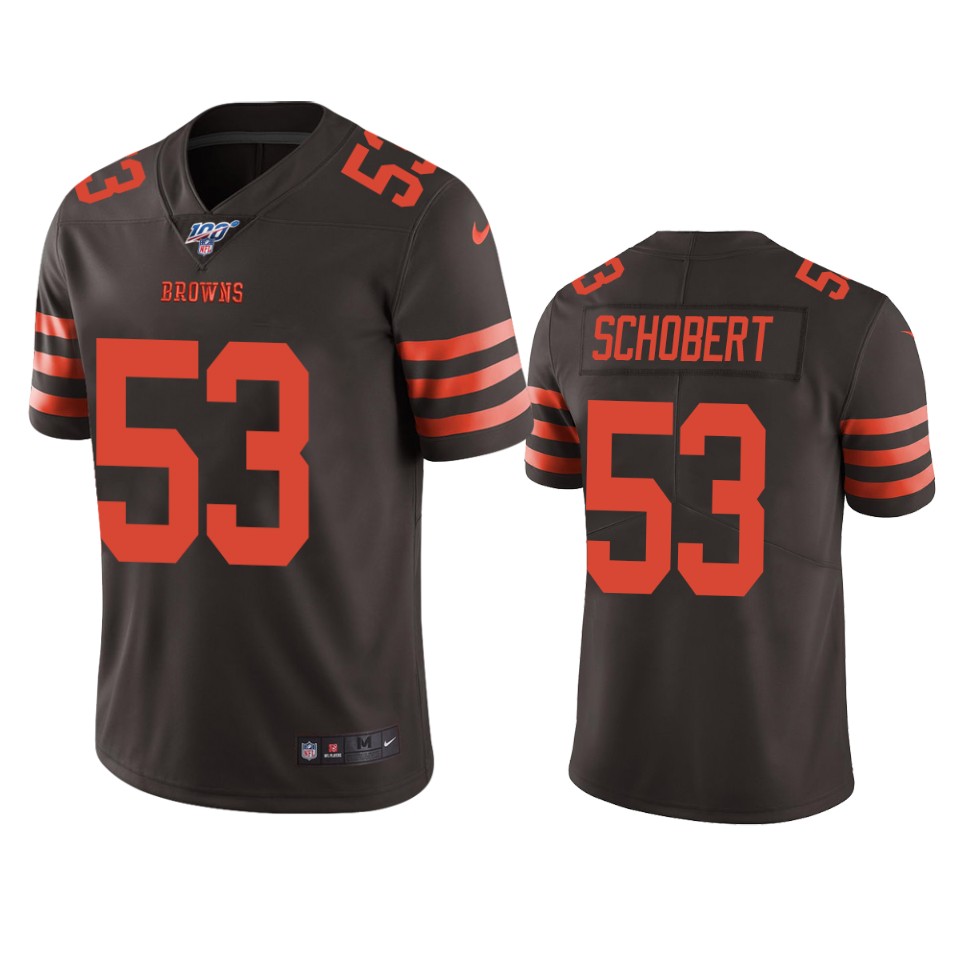 Cleveland Browns Joe Schobert Brown 100th Season Color Rush Jersey