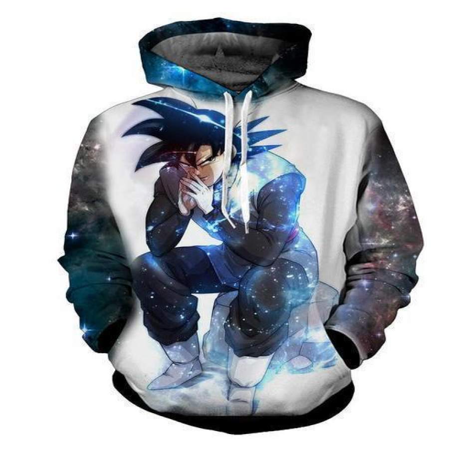 Dragon Ball Super Z Hoodie - Black Goku Evil Thought Moment Unisex Design