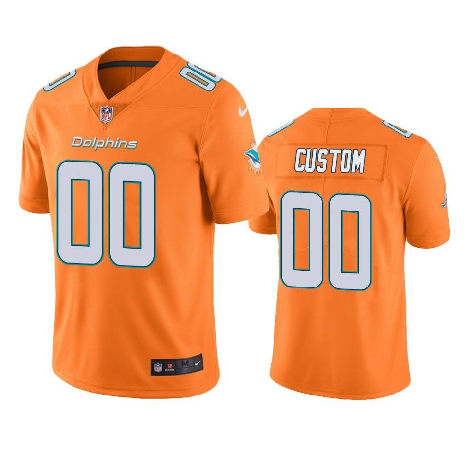 Dolphins Color Rush Limited Custom Mens Jersey