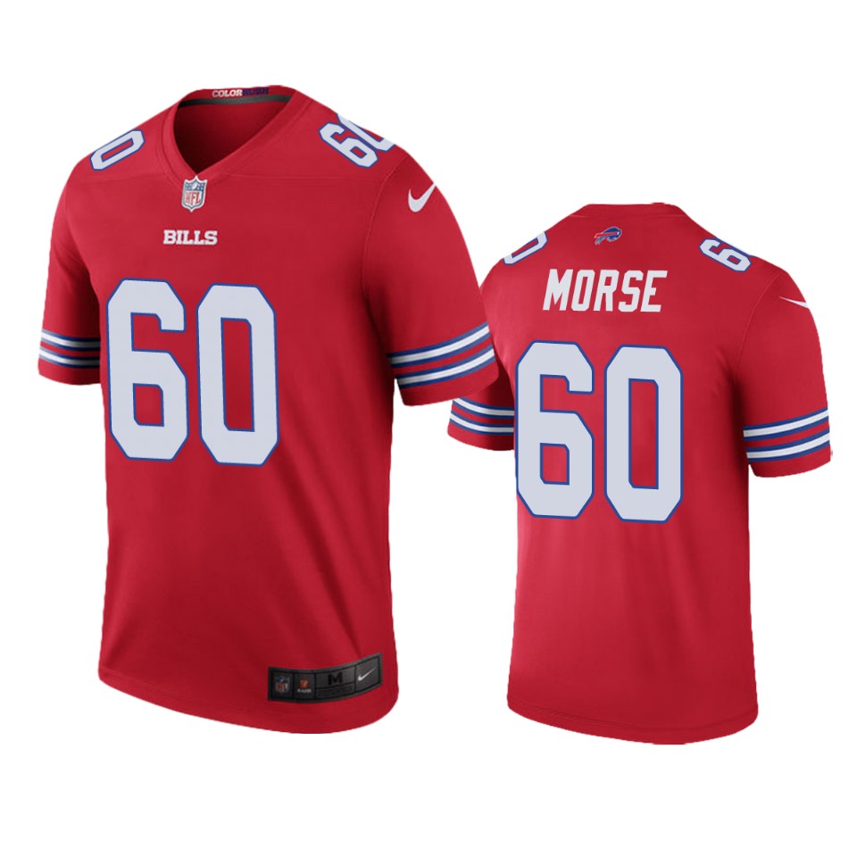 Buffalo Bills Mitch Morse Red Color Rush Legend Jersey