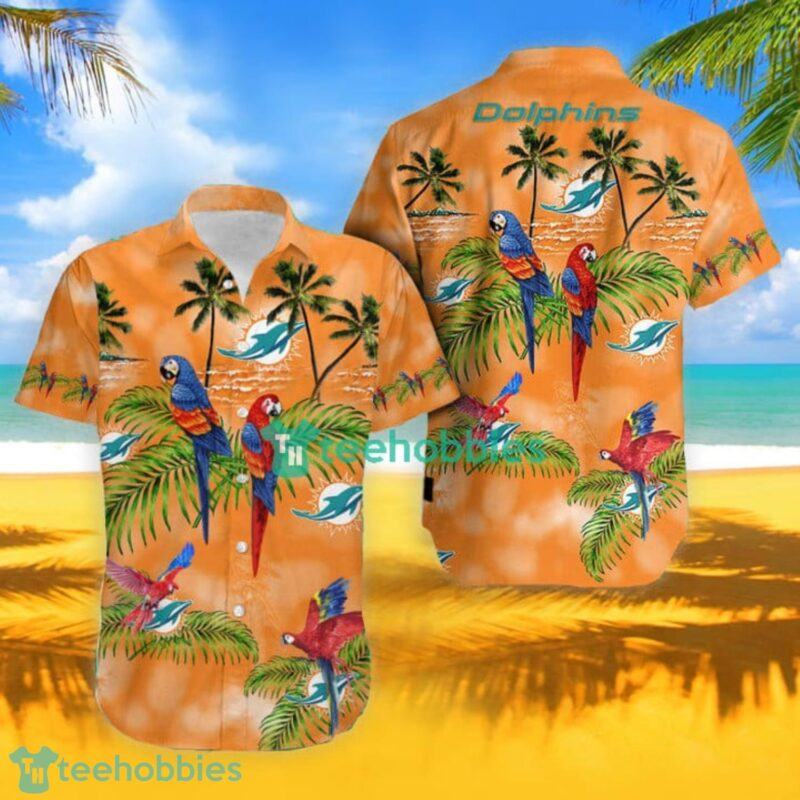 Nfl Miami Dolphins Parrot Tropical Aloha Aloha Beach Shirt Hawaiian