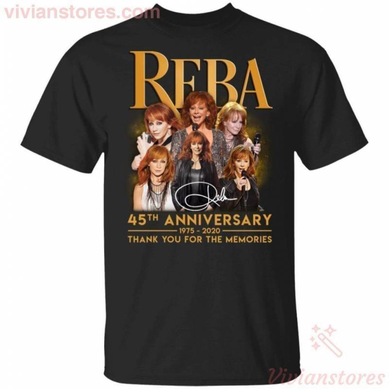 Reba 45th Anniversary T-shirt For Country Music Fans VA09