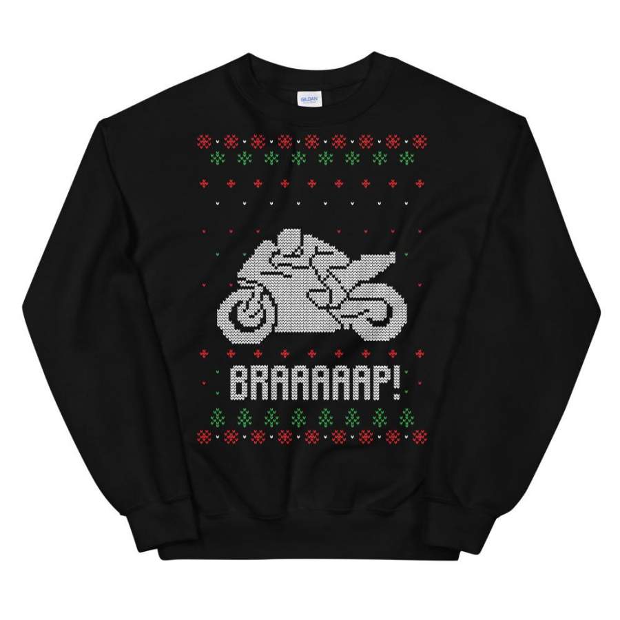 Brap Motogp Christmas Ugly Sweater Design Unisex Sweatshirt