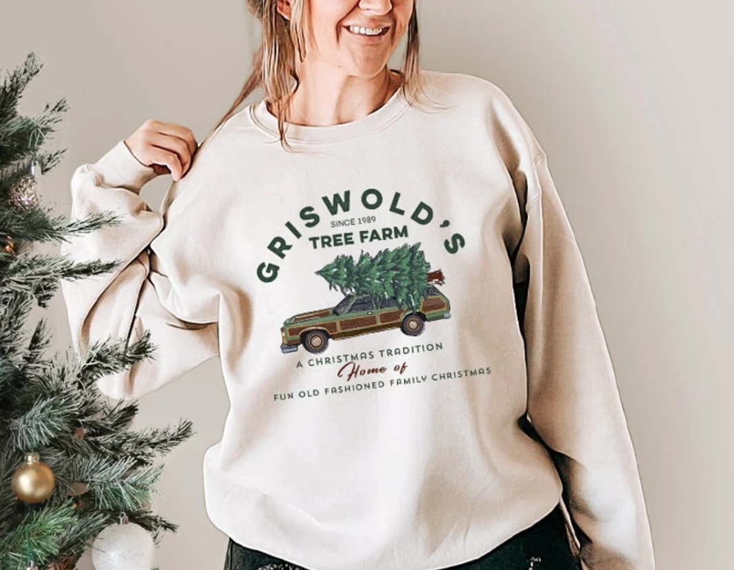 Griswold’S Sweatshirt, Griswold’S Tree Farm Top, Fun Old Fashioned Family Christmas, Christmas Sweatshirt, Cute Xmas Crewneck, Retro Shirt