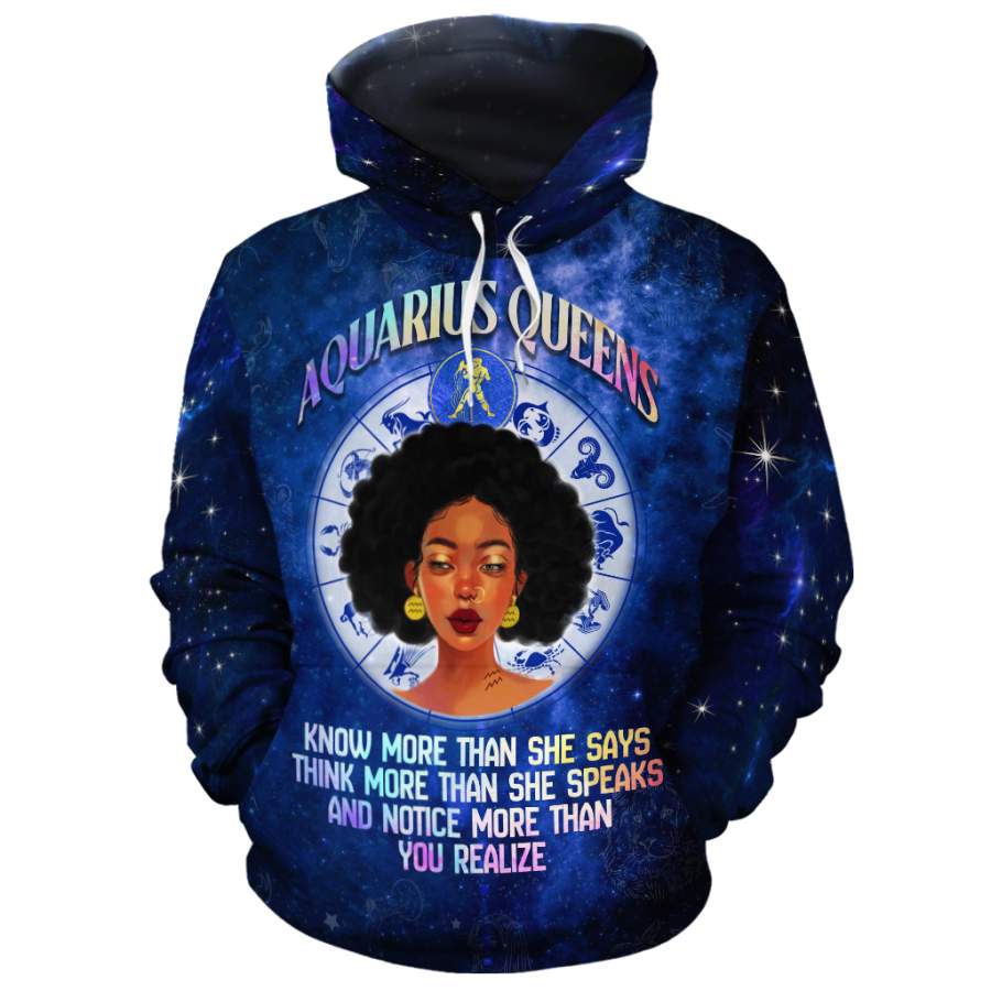 Aquarius Queen Fleece All-Over Hoodie