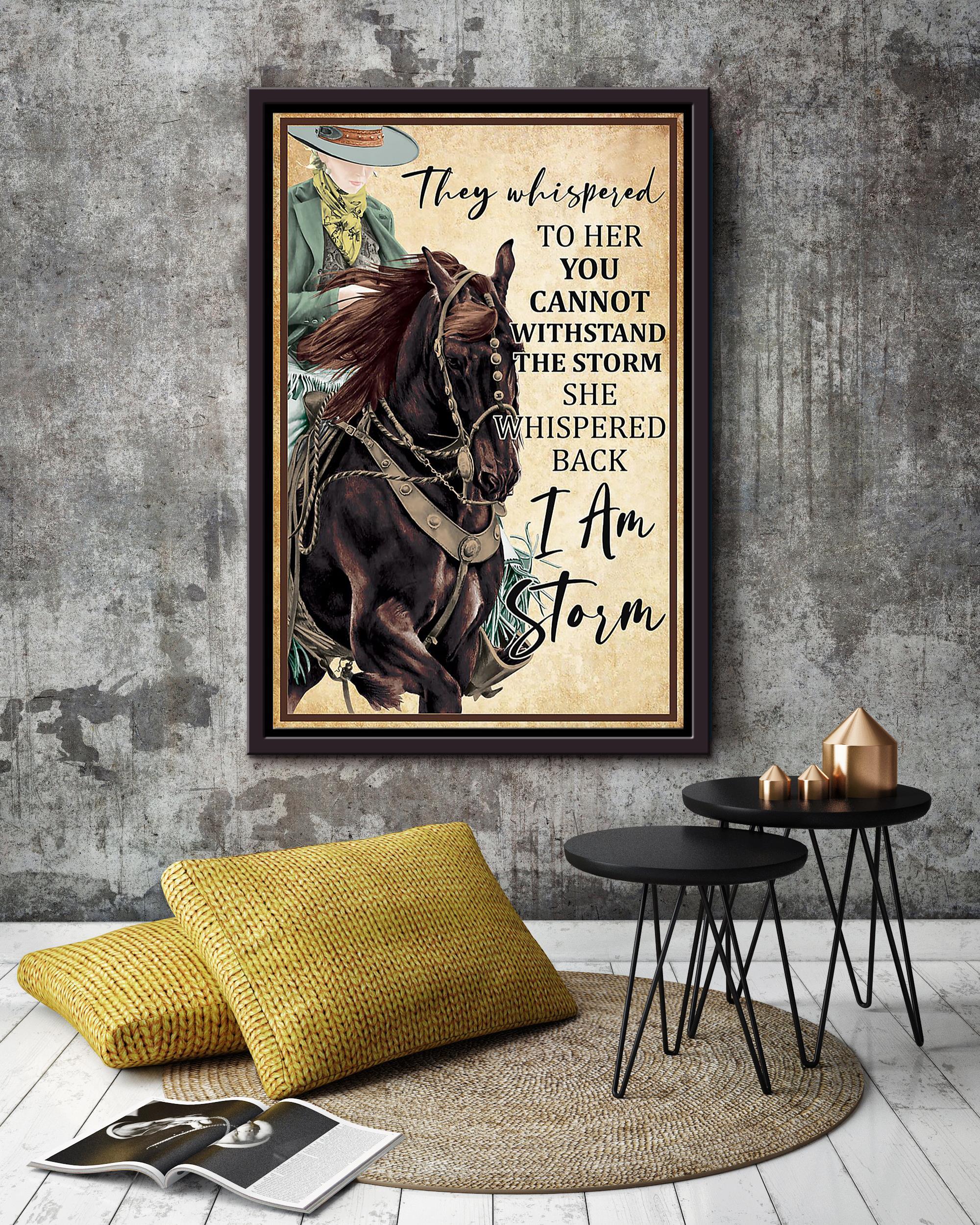 They Whispered To Her Inspirational Horse Quotes Poster For Cowgirl ...