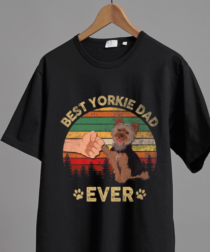 Vintage Best Yorkie Dad Ever Retro Gift For Men Women T-shirt