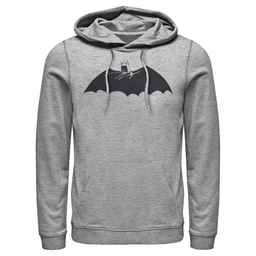 Batman Men’s Caped Crusader Silhouette  Lightweight Hoodie