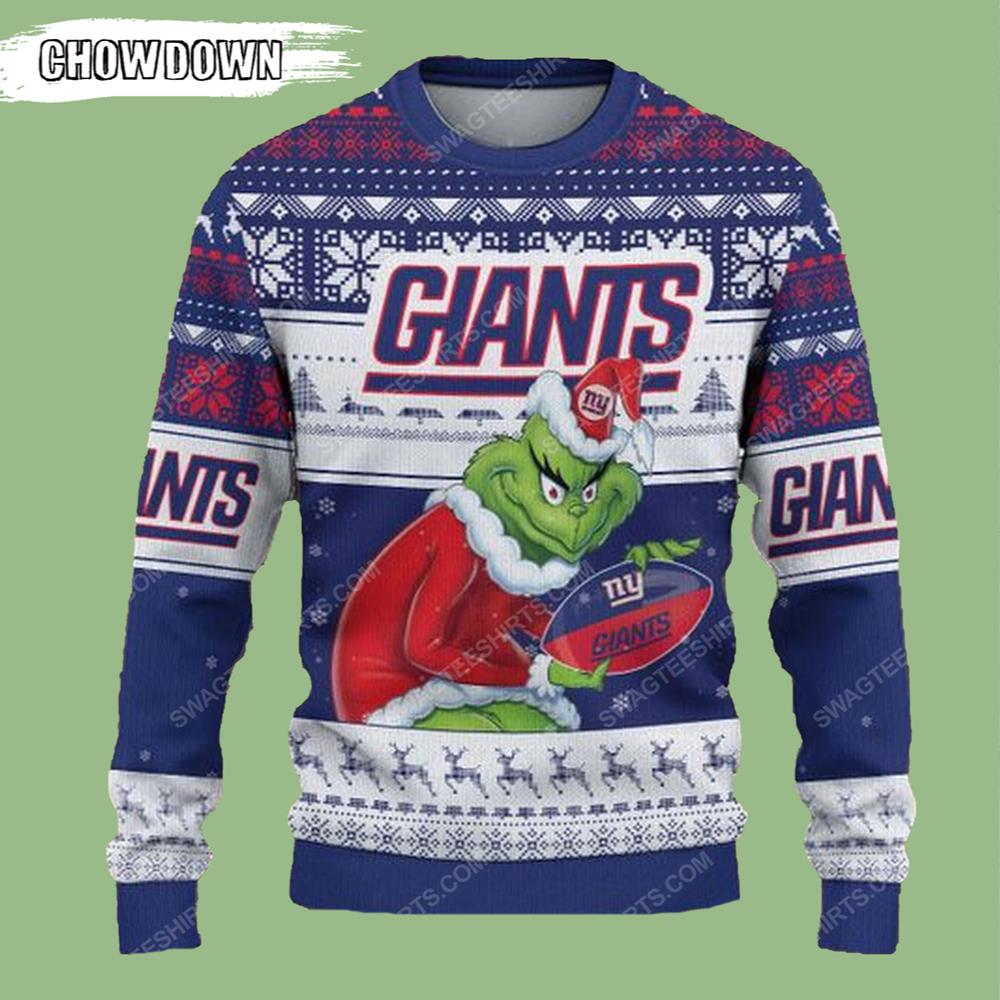 The Grinch New York Giants Gift For Fan Ugly Wool Sweater Christmas