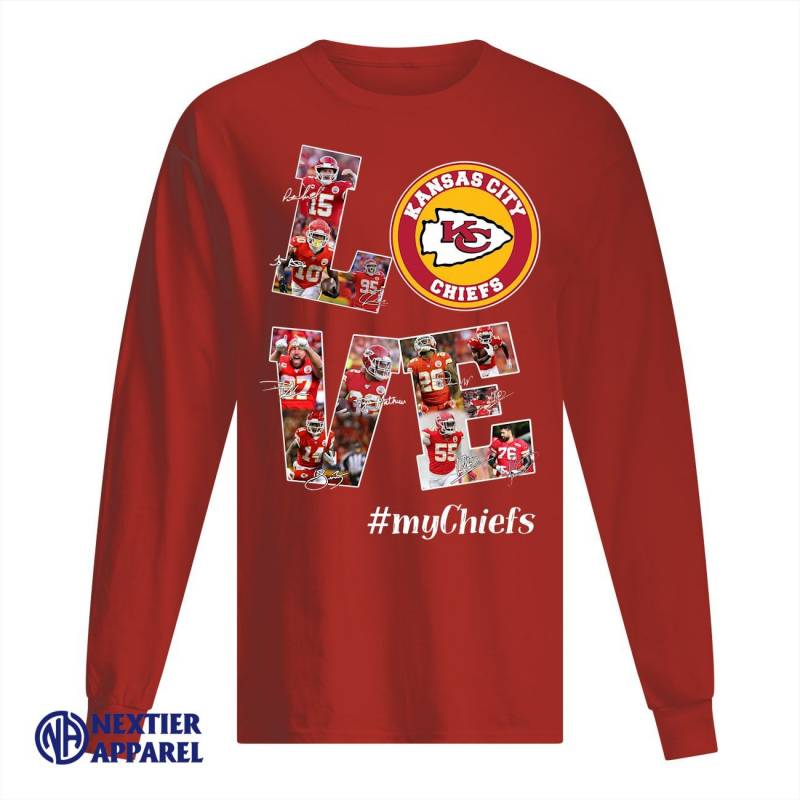 Love Kansas City Chiefs Mychiefs Shirt Men’s Long Sleeved T-Shirt