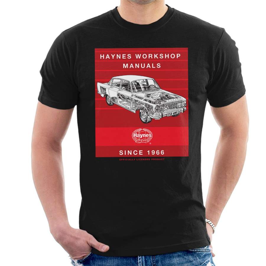 Haynes Workshop Manual 0025 Ford Zodiac Stripe Men’s T-Shirt