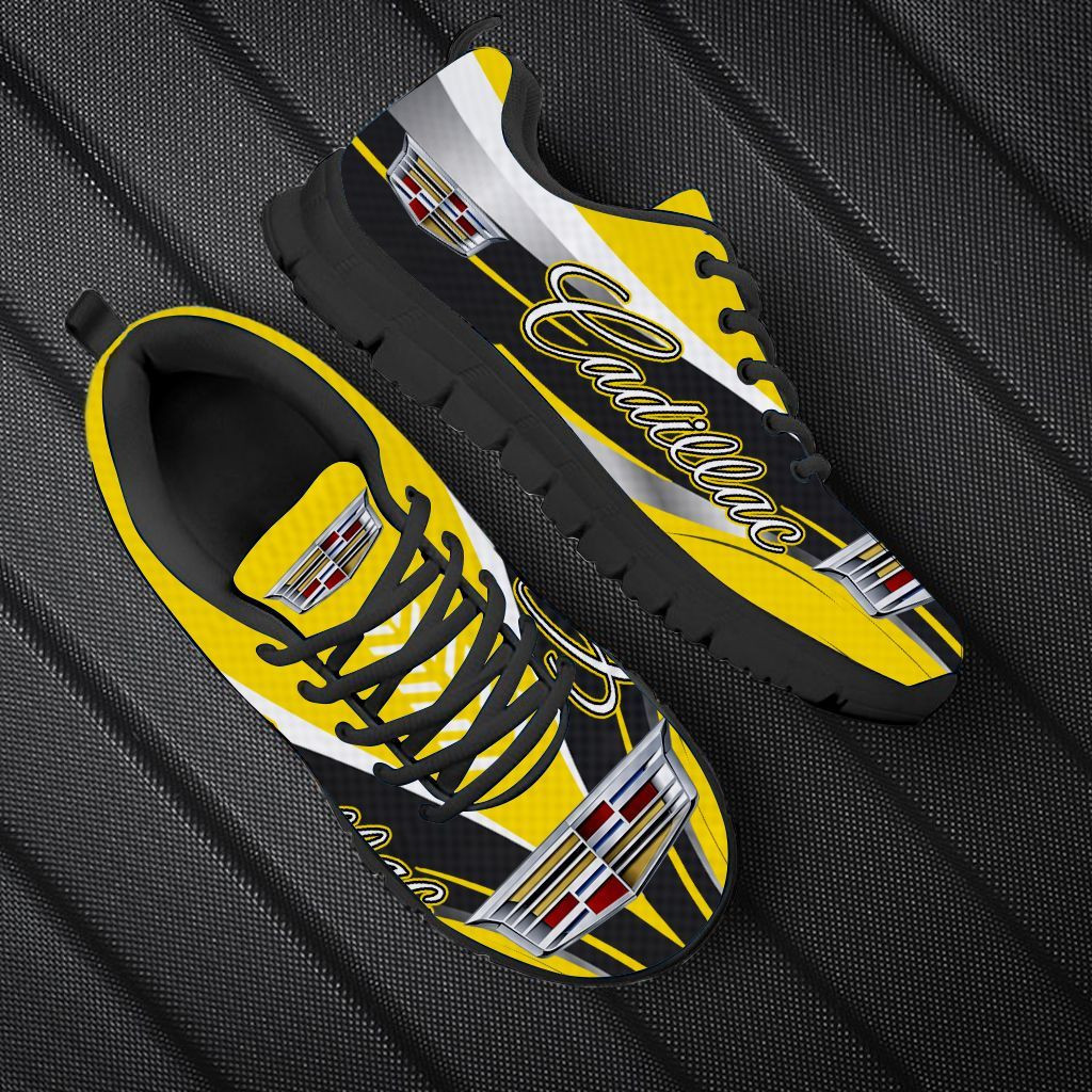 3D Printed Cadillac Sneakers For Men & Women Ver1 (Yellow)