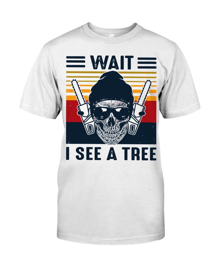 Wait I See A Tree Skull Vintage Classic T-Shirt