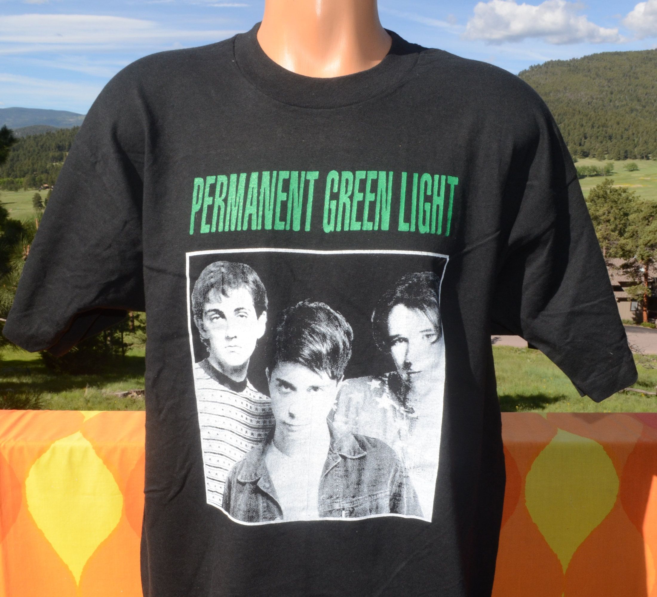 Vintage 90S Shirt Permanent Green Light Rock Pop Band Shirt