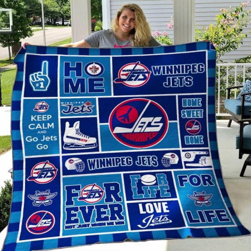 Winnipeg Jets Quilt Blanket 03