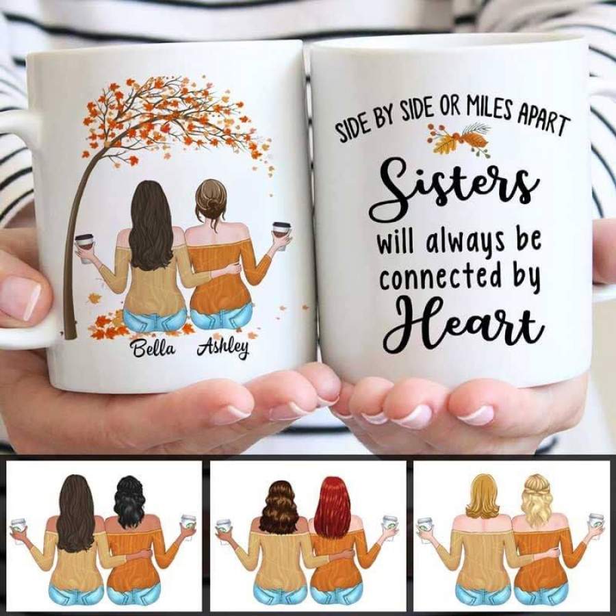 Fall Season Sisters Personalized Mug