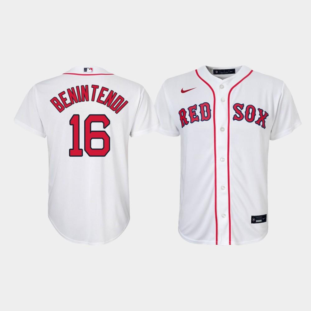 Youth Boston Red Sox Andrew Benintendi 16 White Home Jersey