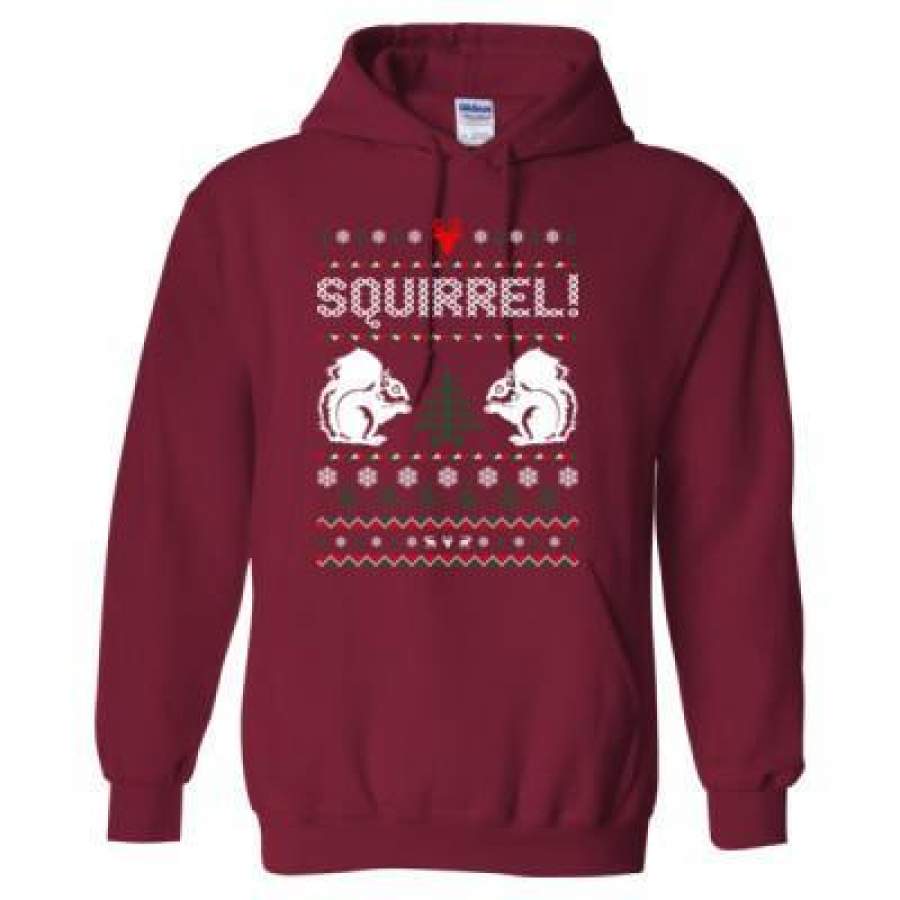 AGR Squirrel Ugly Sweater Christmas – Heavy Blend™ Hooded Sweatshirt