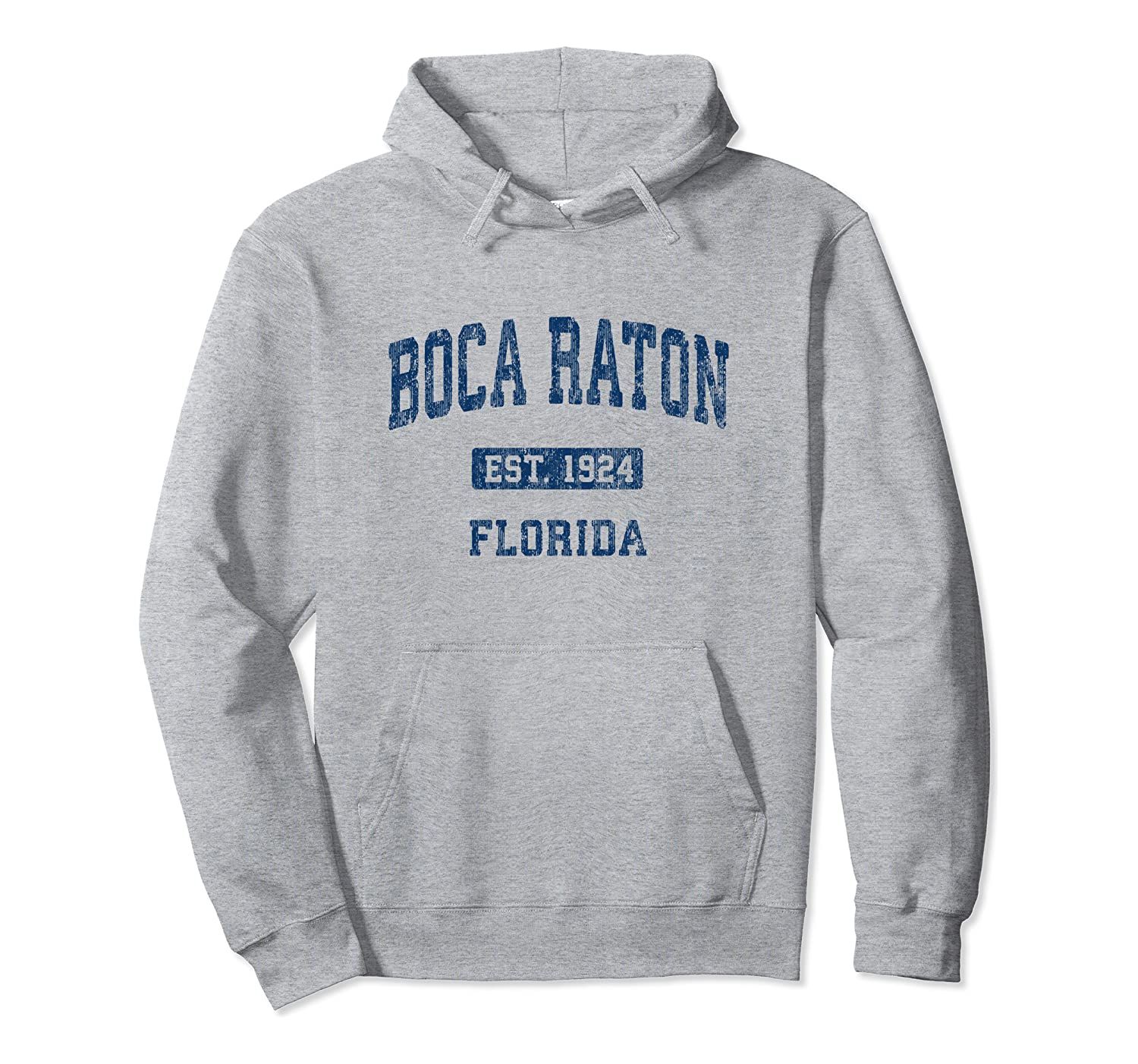 Boca Raton Florida FL Vintage Athletic Sports Design Pullover Hoodie, T-Shirt, Sweatshirt, Tank Top, Racerback, Dolman