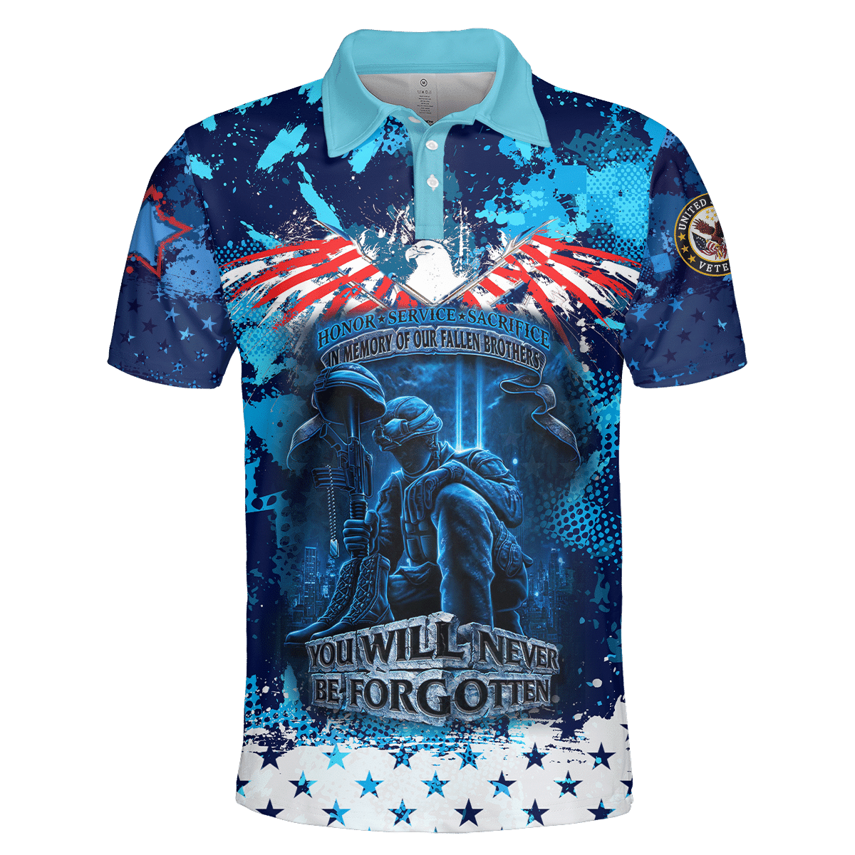 You Will Never Be Forgotten Us Army Polo Shirt Gift For Veteran