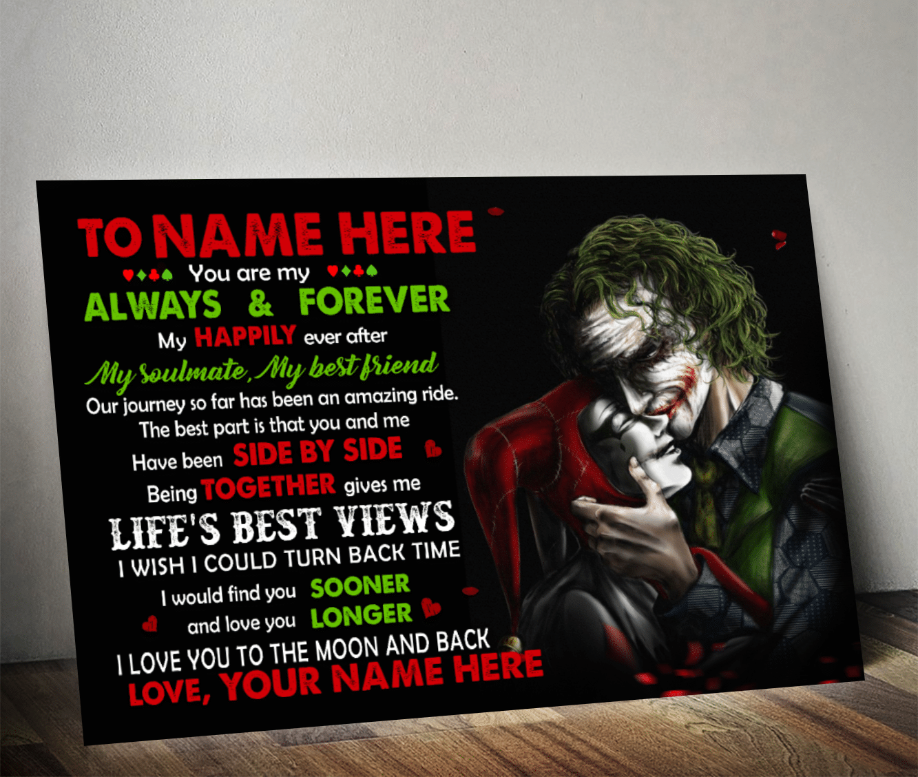 Joker you are my always and forever personalized poster – NH