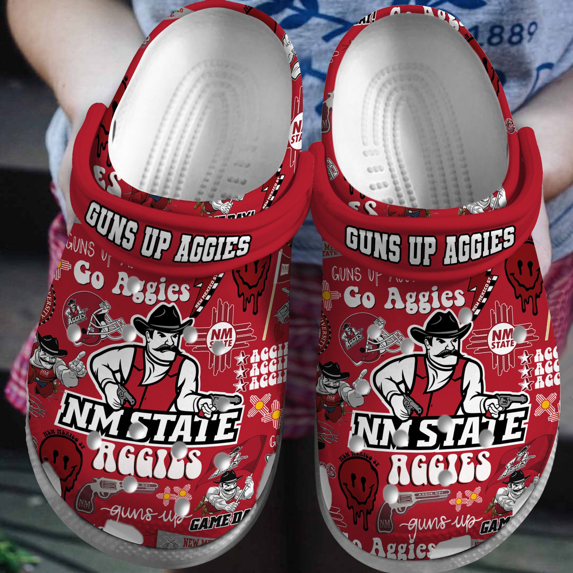 New Mexico State Aggies NCAA Sport Crocss Crocband Clogs Shoes Comfortable For Men Women and Kids