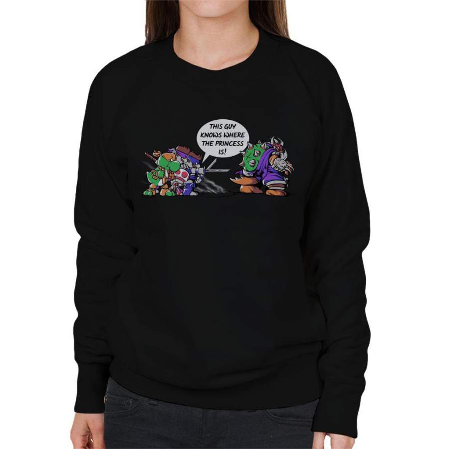 Super Ninja Bros TMNT Super Mario Women’s Sweatshirt