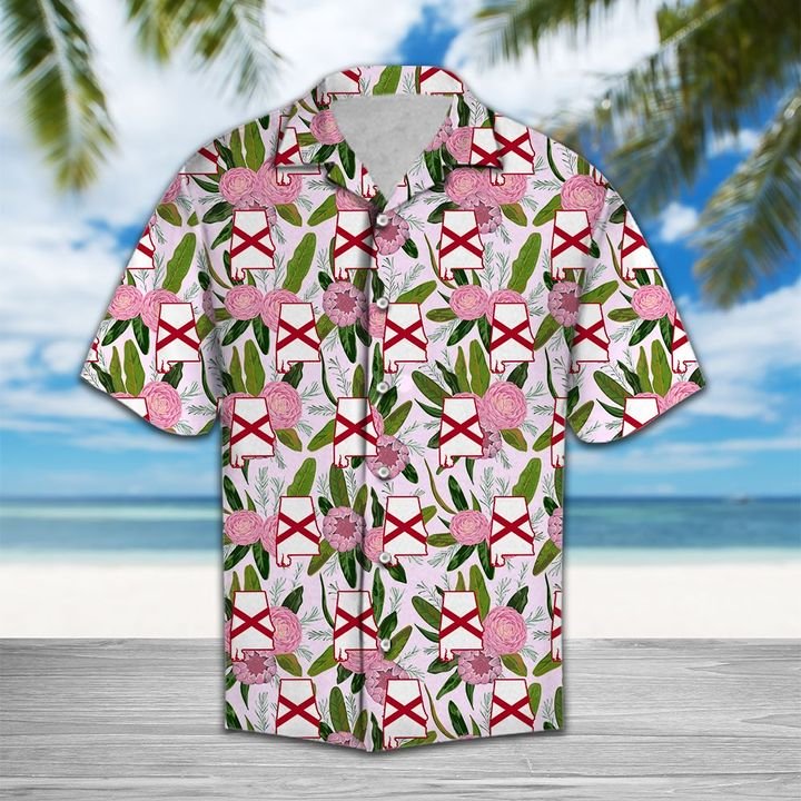 Alabama Camellia Hawaiian Shirt Summer Button Up For Men, Women, Couple