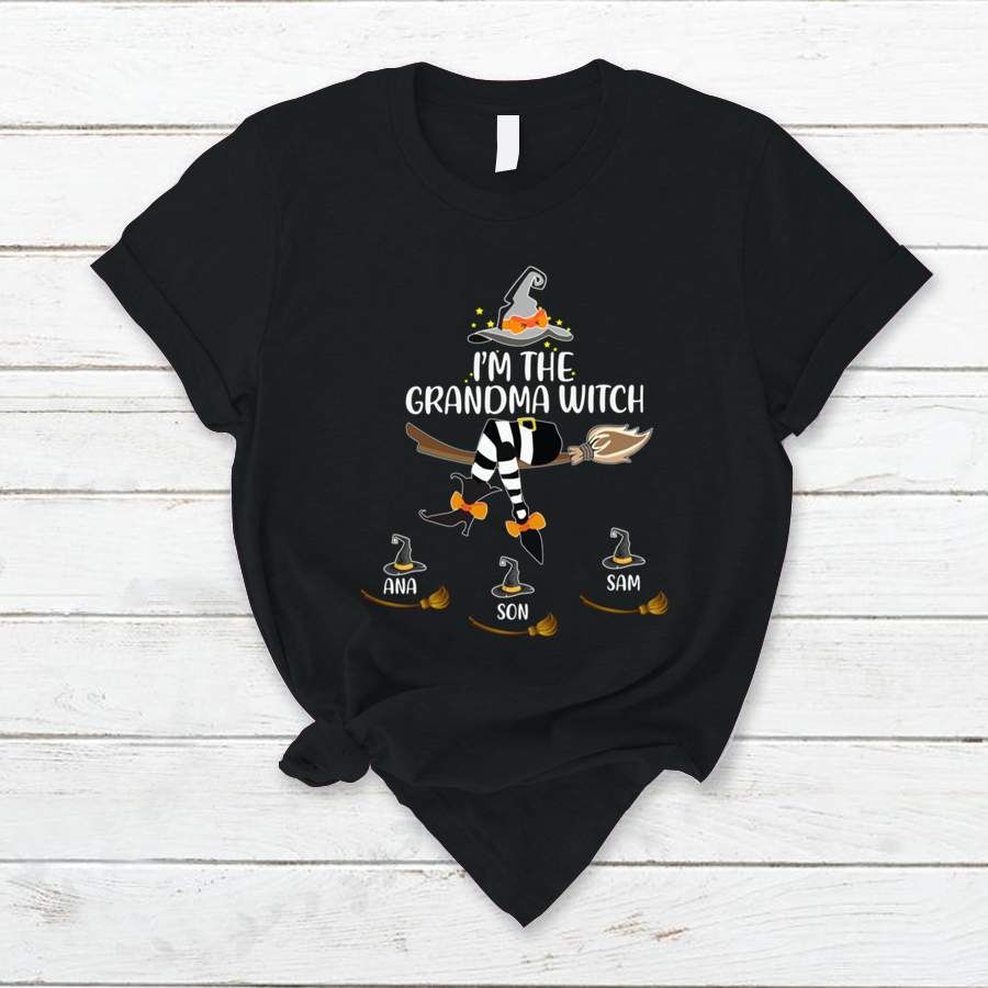 Personalized I’m The Grandma Witch Kids Names Shirt