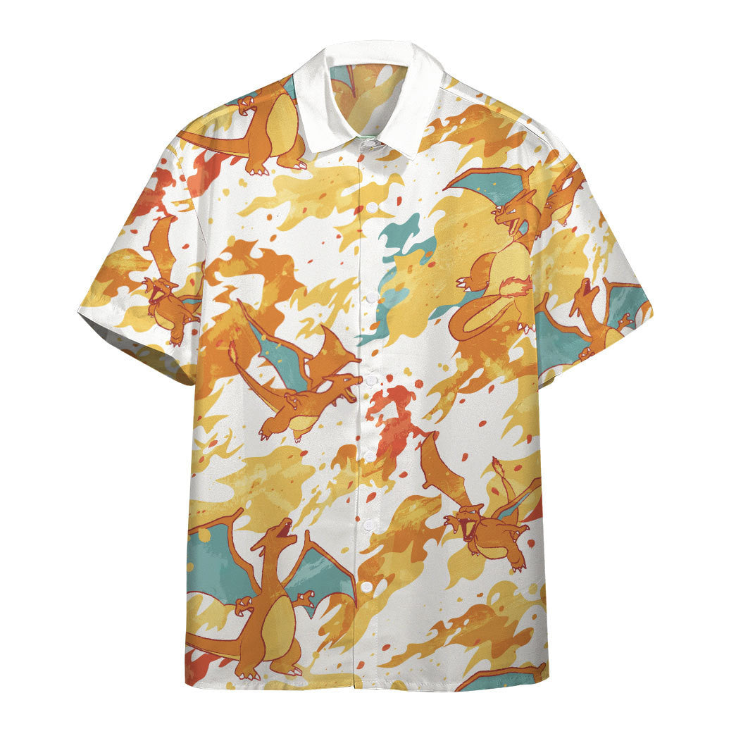 Gearhumans Charizard Pkm X Hawaiian Custom Shirt Ha47811