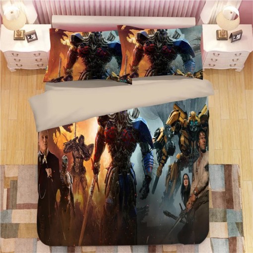 Transformers Bumblebee Optimus Prime 5 Duvet Cover Pillowcase Home Decor 3D Bedding Set